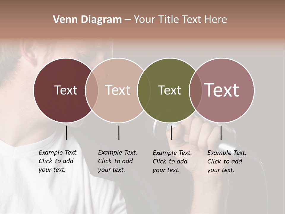 Face Teen Black PowerPoint Template