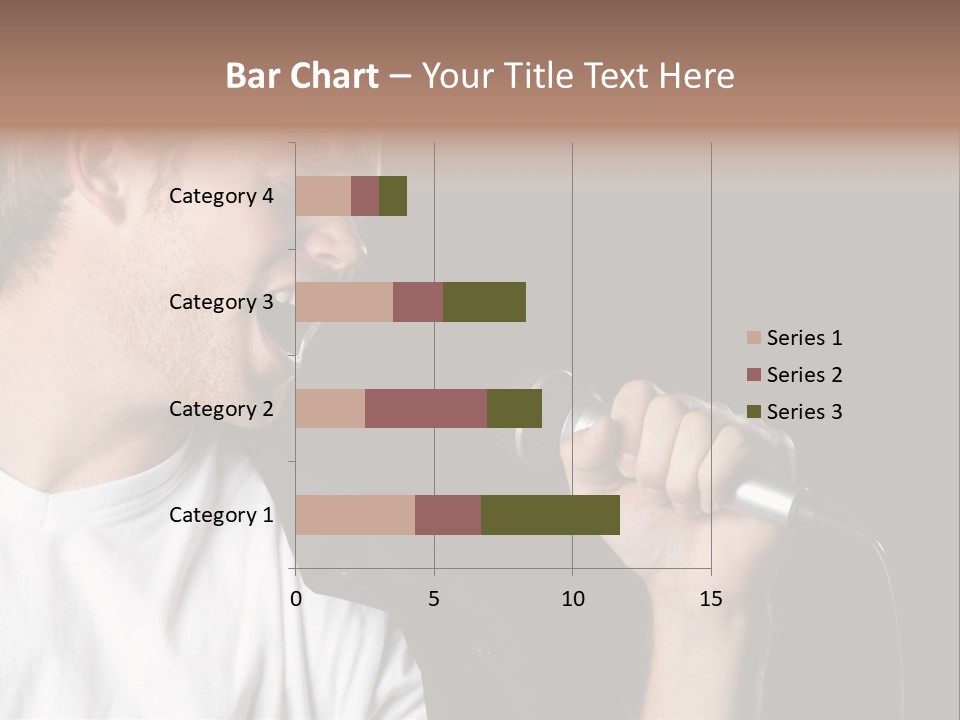 Face Teen Black PowerPoint Template