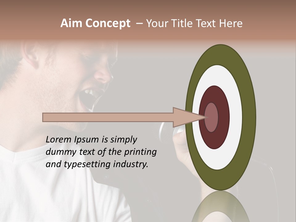 Face Teen Black PowerPoint Template