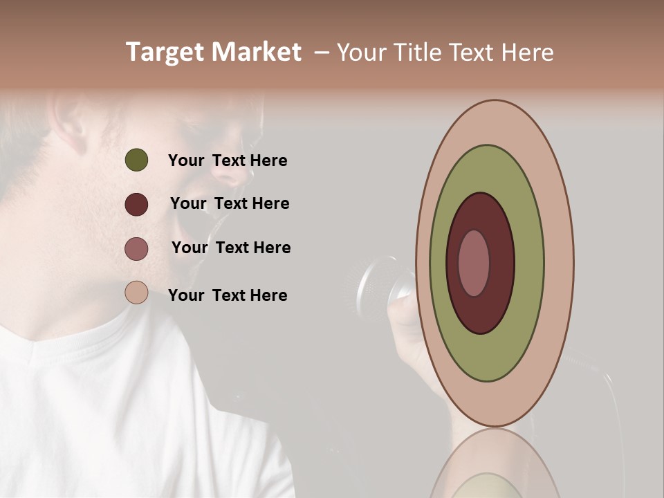 Face Teen Black PowerPoint Template