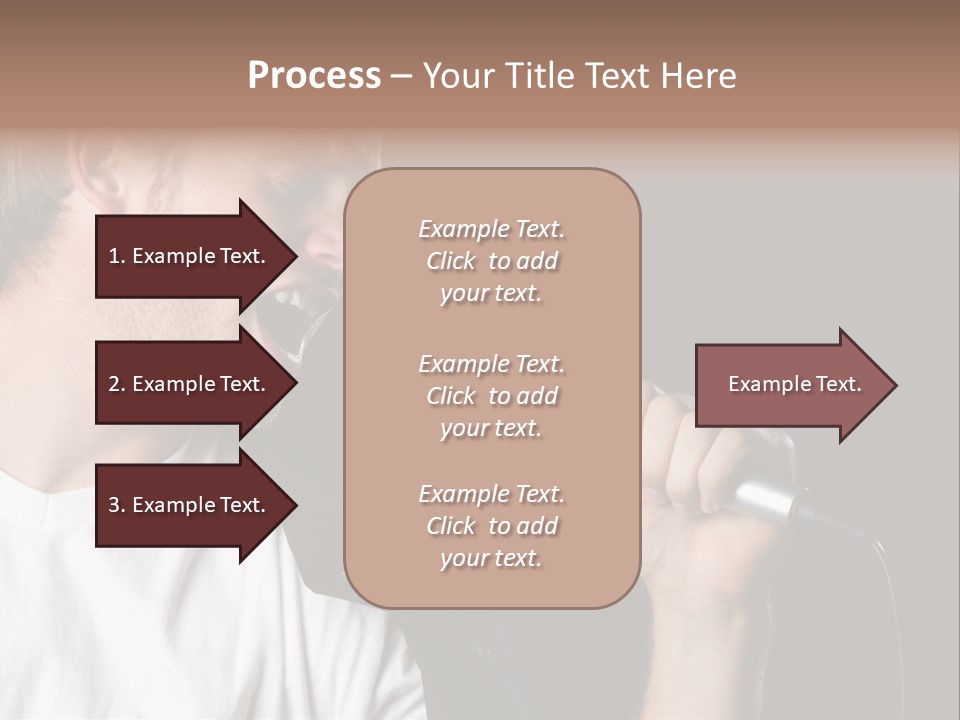 Face Teen Black PowerPoint Template
