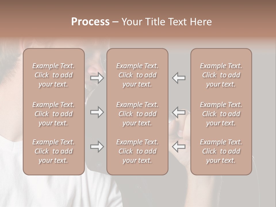 Face Teen Black PowerPoint Template