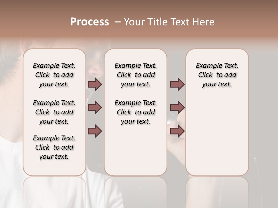 Face Teen Black PowerPoint Template