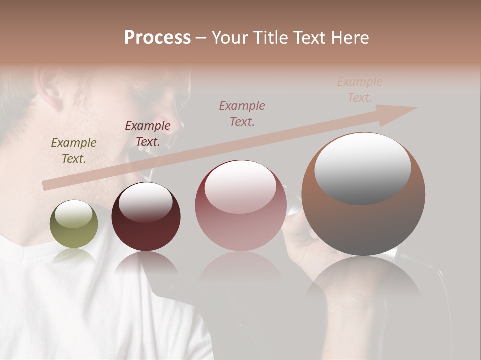 Face Teen Black PowerPoint Template