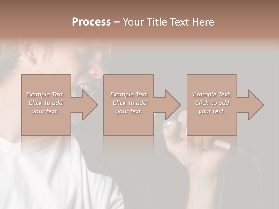 Face Teen Black PowerPoint Template