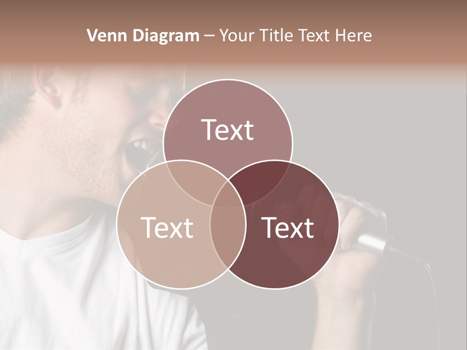 Face Teen Black PowerPoint Template