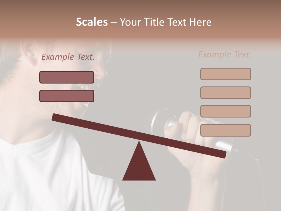 Face Teen Black PowerPoint Template
