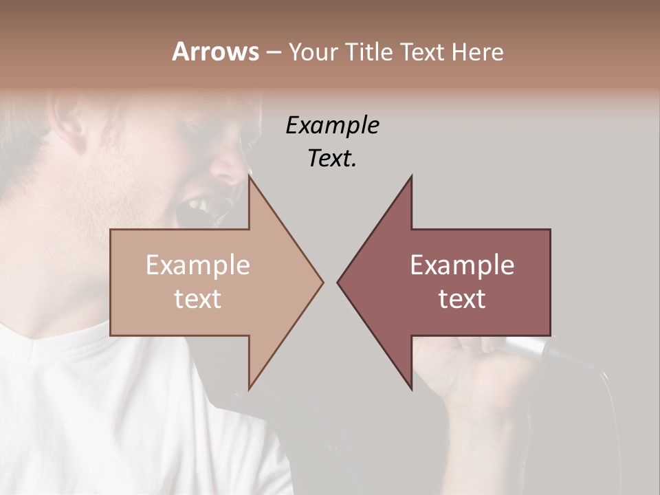 Face Teen Black PowerPoint Template