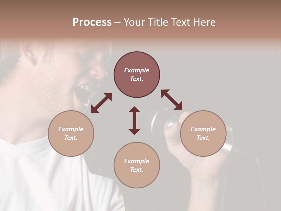 Face Teen Black PowerPoint Template