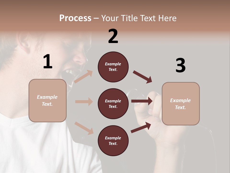 Face Teen Black PowerPoint Template
