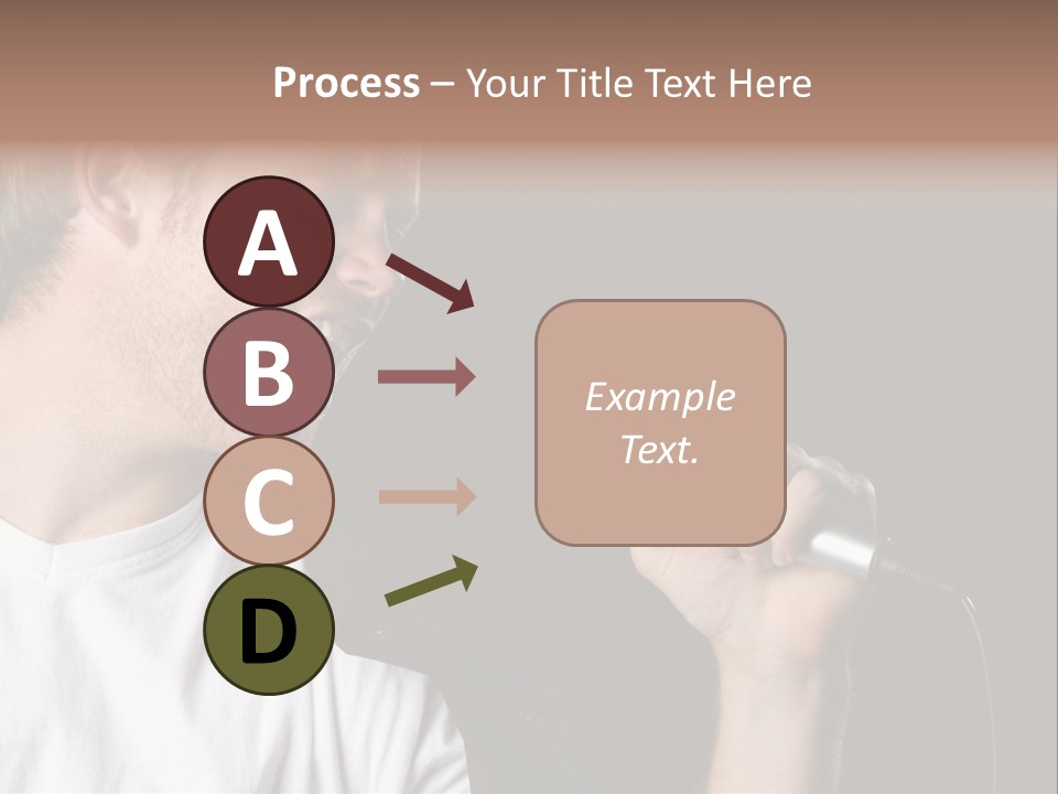 Face Teen Black PowerPoint Template