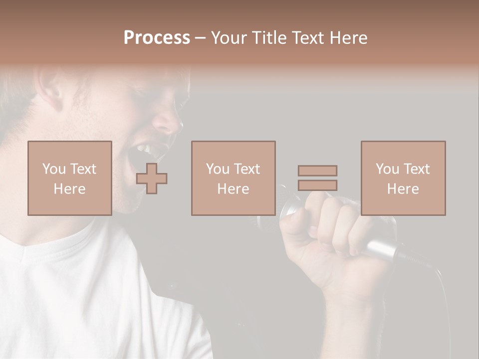 Face Teen Black PowerPoint Template