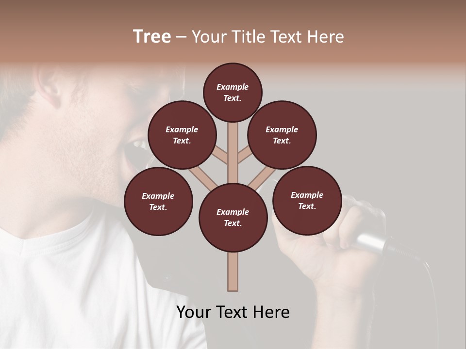 Face Teen Black PowerPoint Template