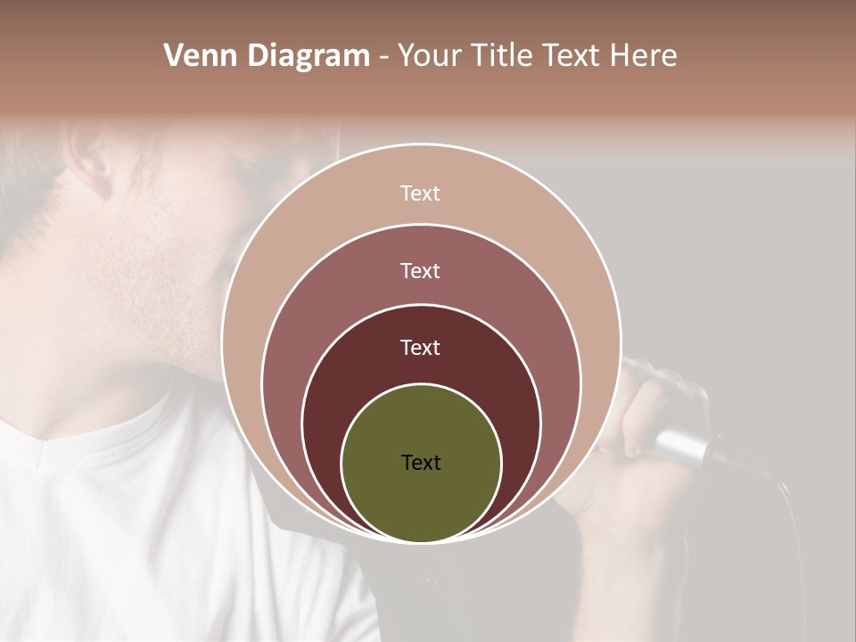 Face Teen Black PowerPoint Template