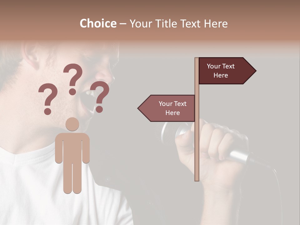 Face Teen Black PowerPoint Template