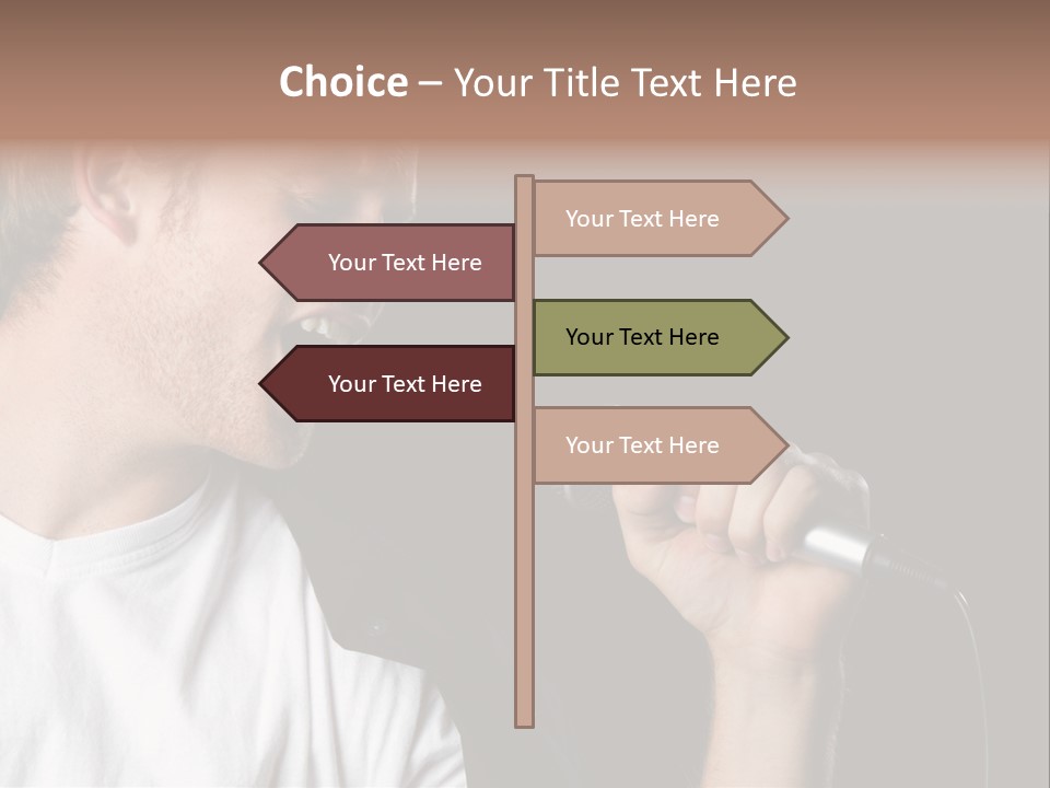 Face Teen Black PowerPoint Template