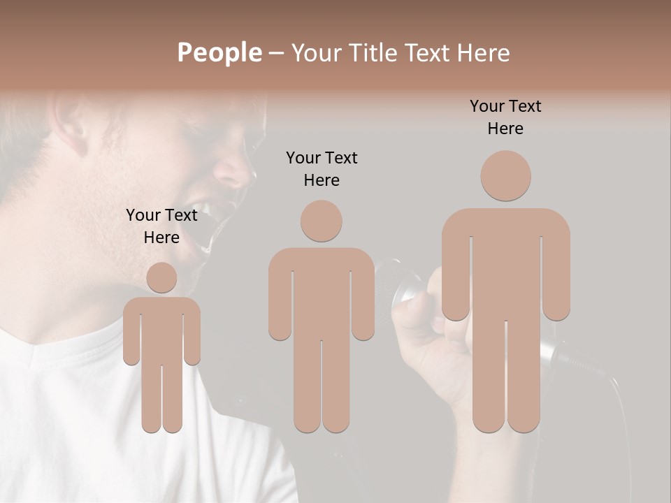 Face Teen Black PowerPoint Template