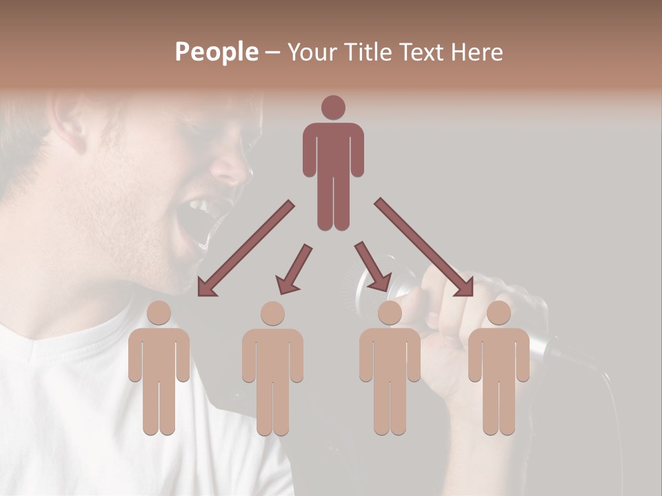 Face Teen Black PowerPoint Template