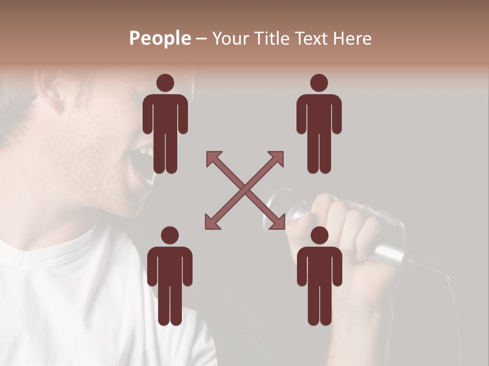 Face Teen Black PowerPoint Template