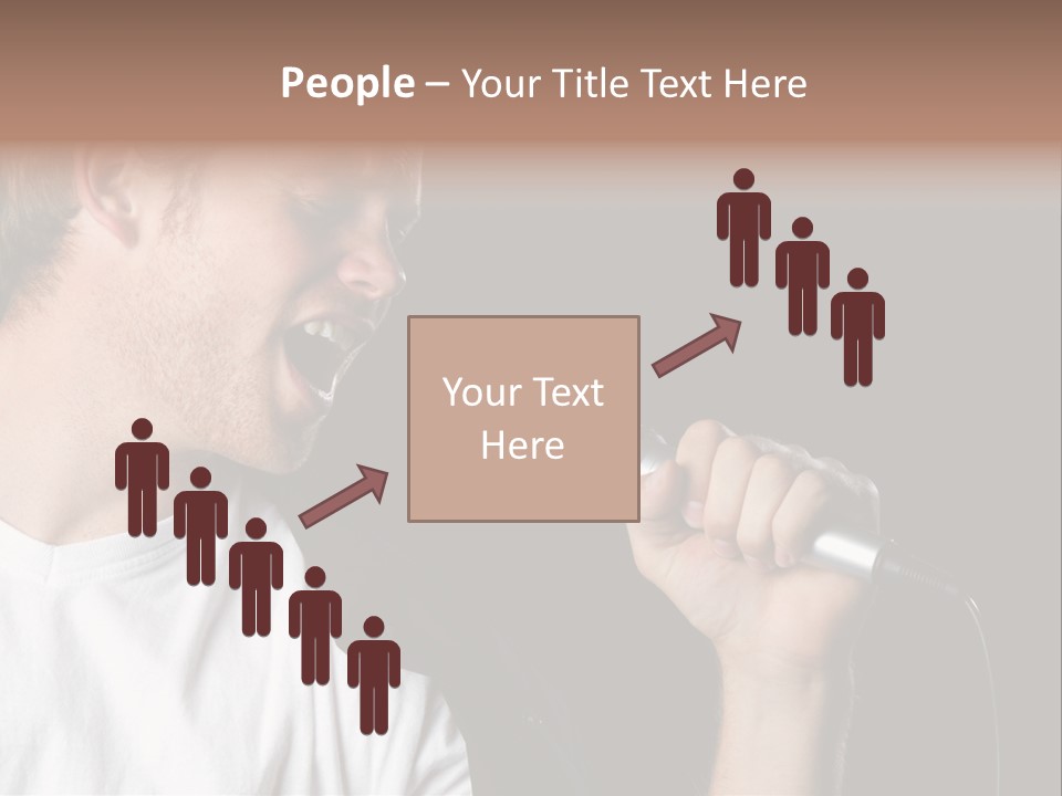 Face Teen Black PowerPoint Template