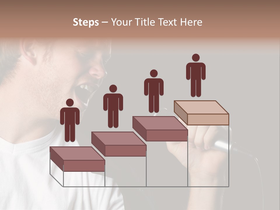 Face Teen Black PowerPoint Template