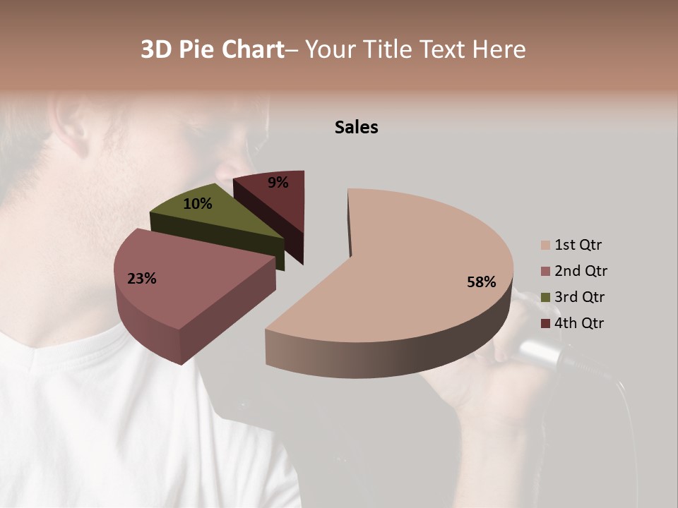 Face Teen Black PowerPoint Template
