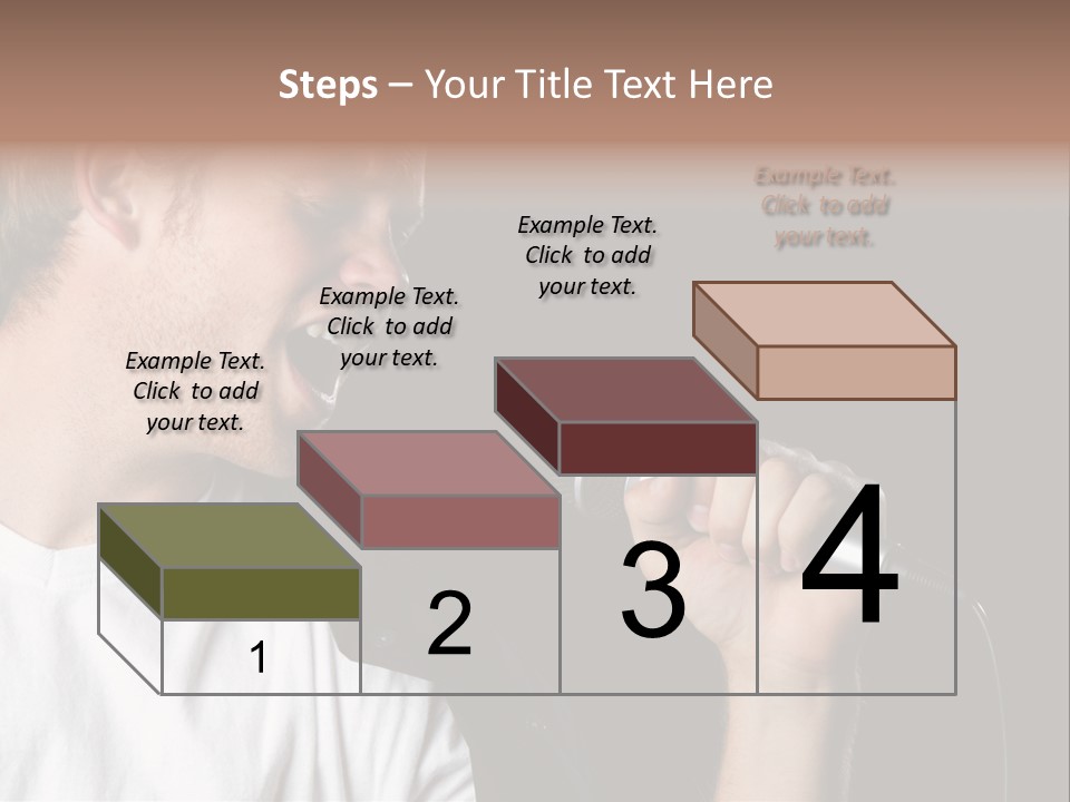 Face Teen Black PowerPoint Template