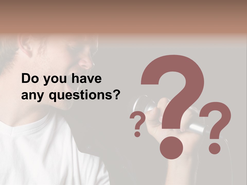 Face Teen Black PowerPoint Template