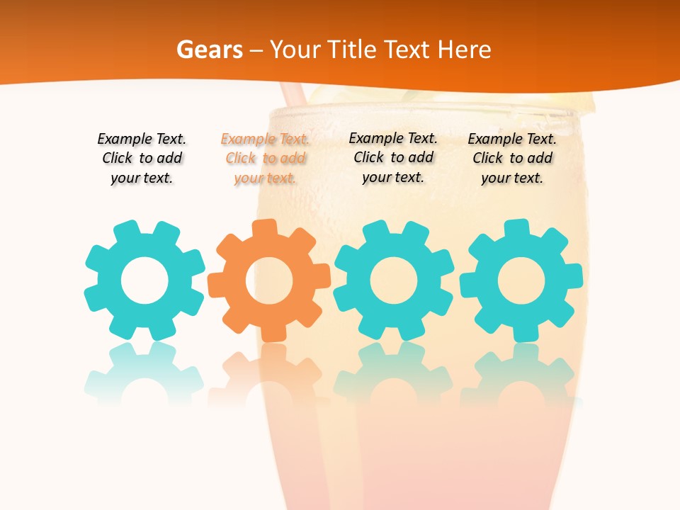 Decoration Red Sunrise PowerPoint Template