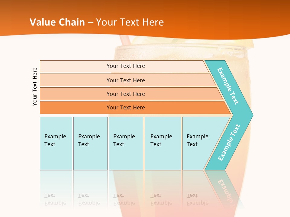 Decoration Red Sunrise PowerPoint Template