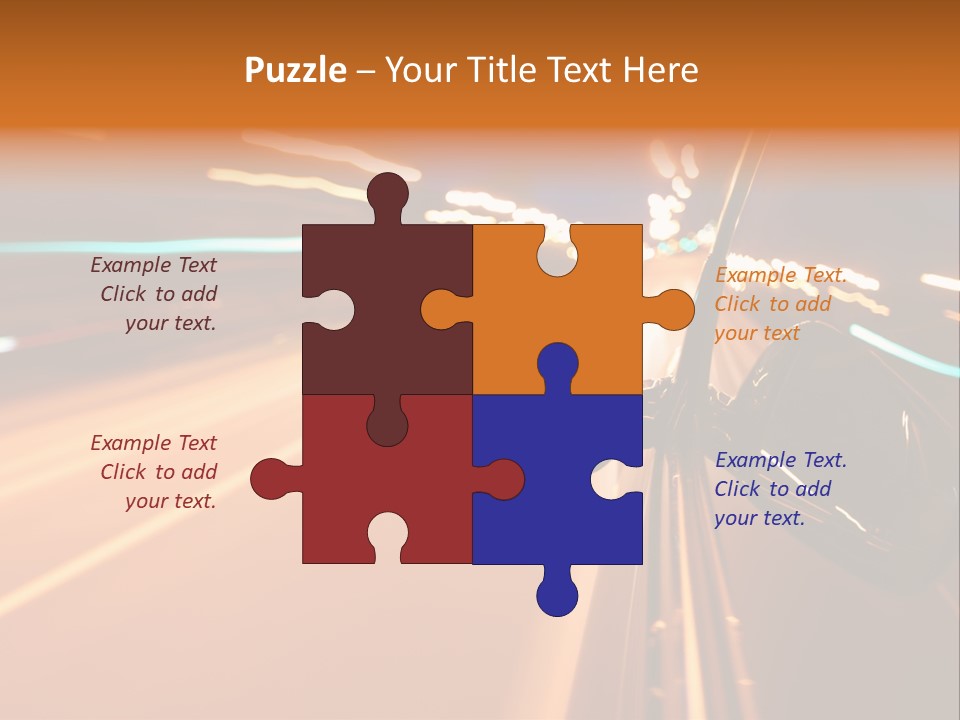 Speed Dark Motion PowerPoint Template