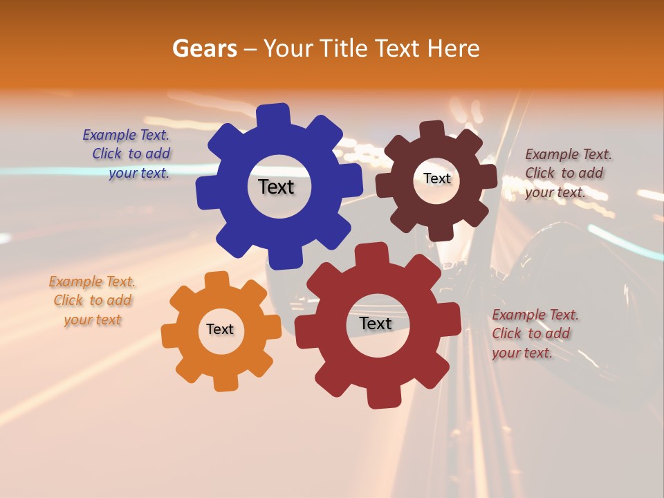 Speed Dark Motion PowerPoint Template
