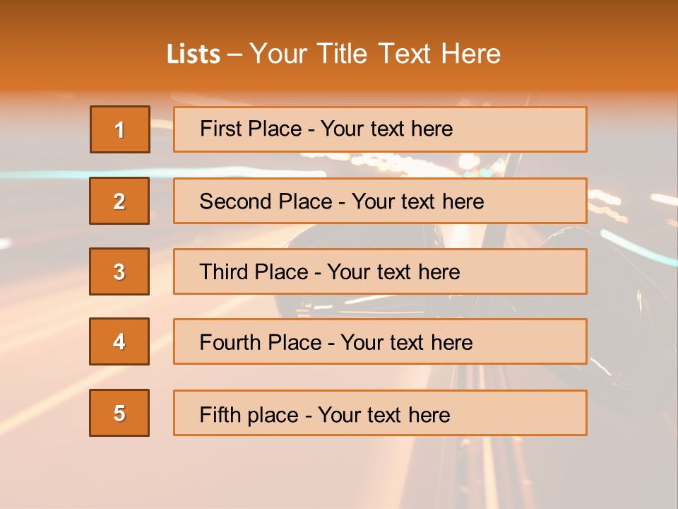 Speed Dark Motion PowerPoint Template
