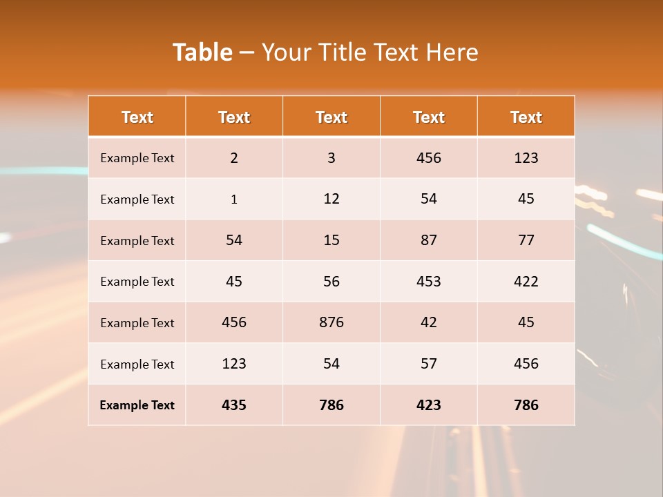 Speed Dark Motion PowerPoint Template