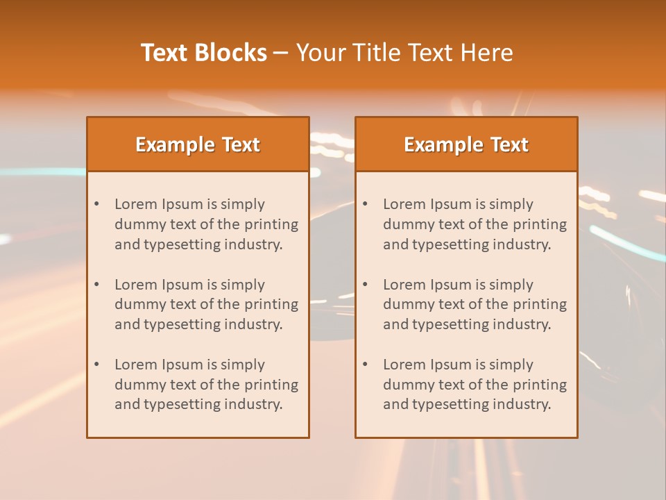 Speed Dark Motion PowerPoint Template