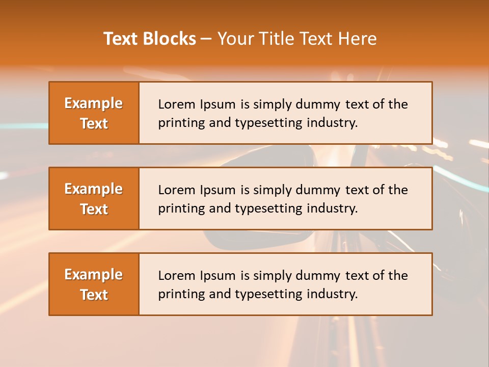 Speed Dark Motion PowerPoint Template