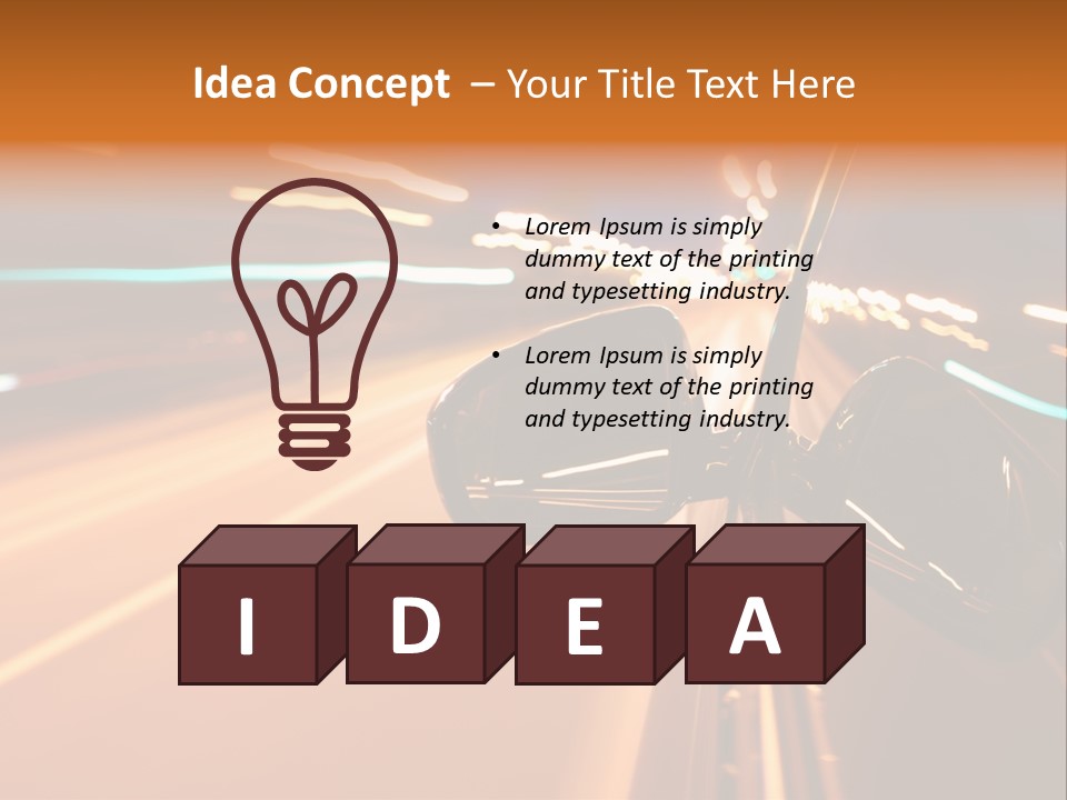 Speed Dark Motion PowerPoint Template