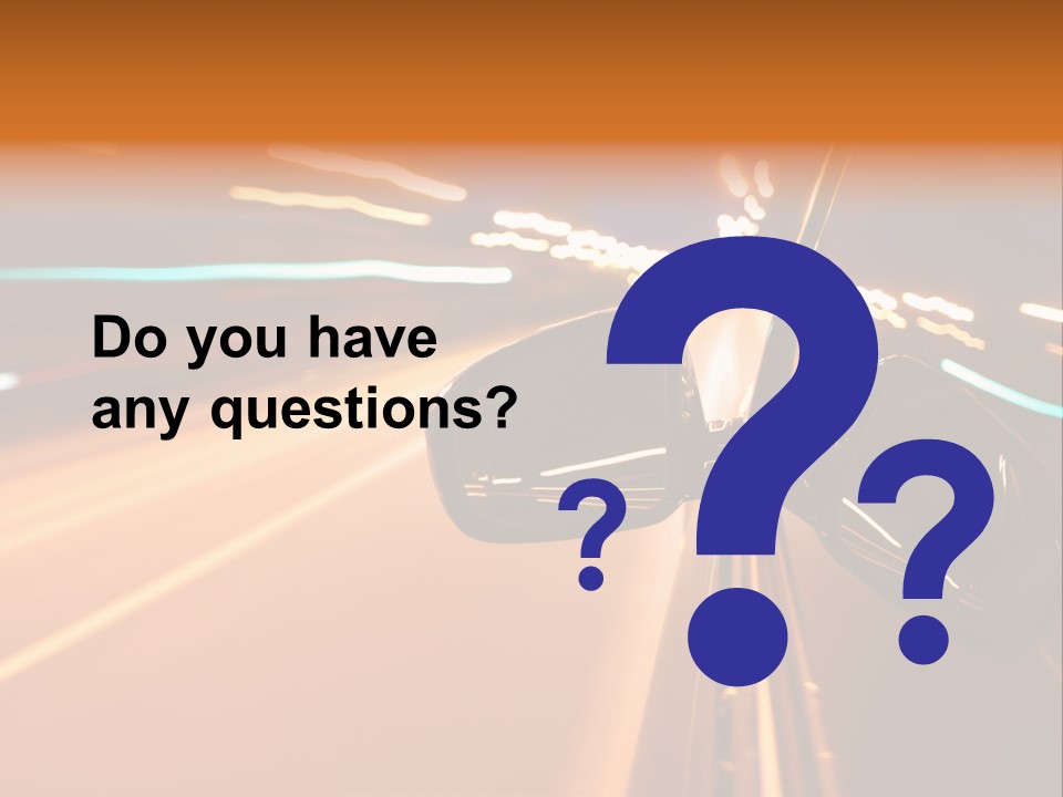 Speed Dark Motion PowerPoint Template