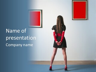 Contemplation Standing Paintings PowerPoint Template