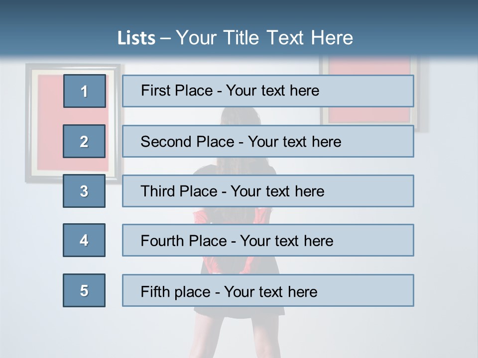 Contemplation Standing Paintings PowerPoint Template