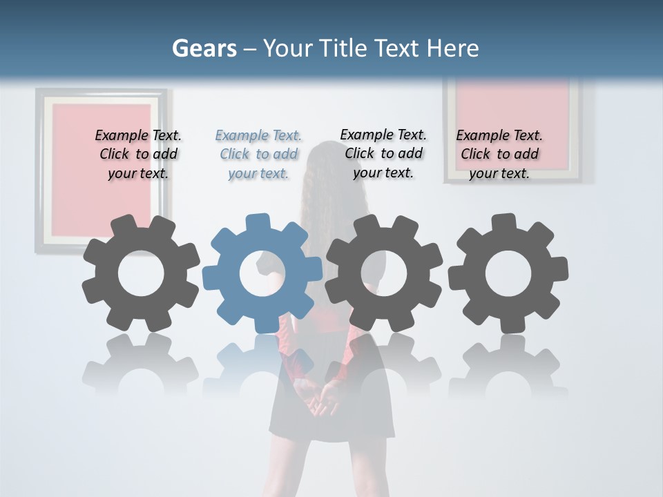 Contemplation Standing Paintings PowerPoint Template