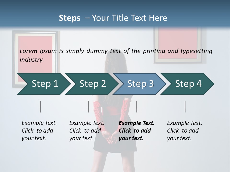 Contemplation Standing Paintings PowerPoint Template