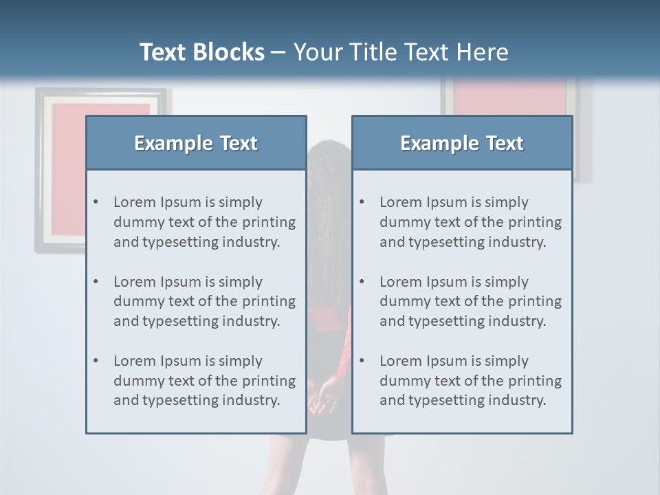 Contemplation Standing Paintings PowerPoint Template