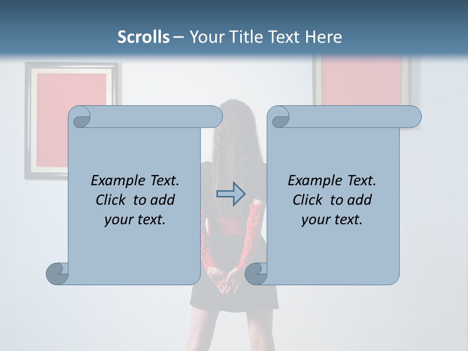 Contemplation Standing Paintings PowerPoint Template