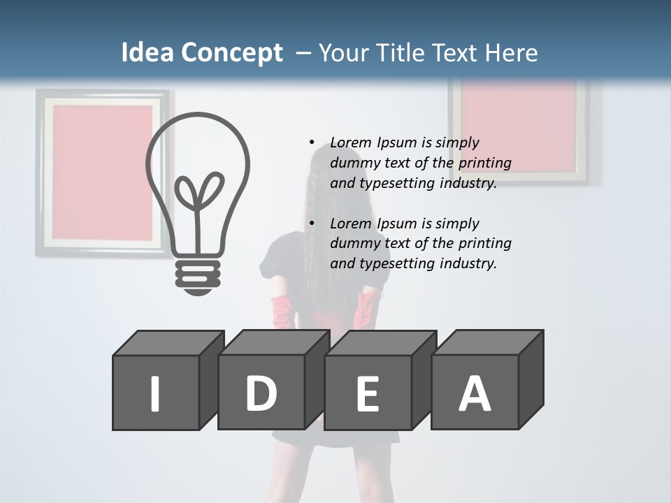 Contemplation Standing Paintings PowerPoint Template