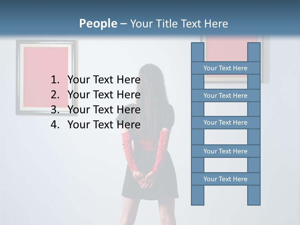 Contemplation Standing Paintings PowerPoint Template