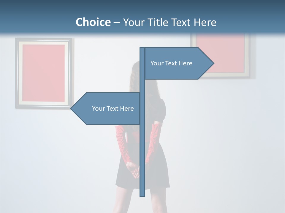 Contemplation Standing Paintings PowerPoint Template