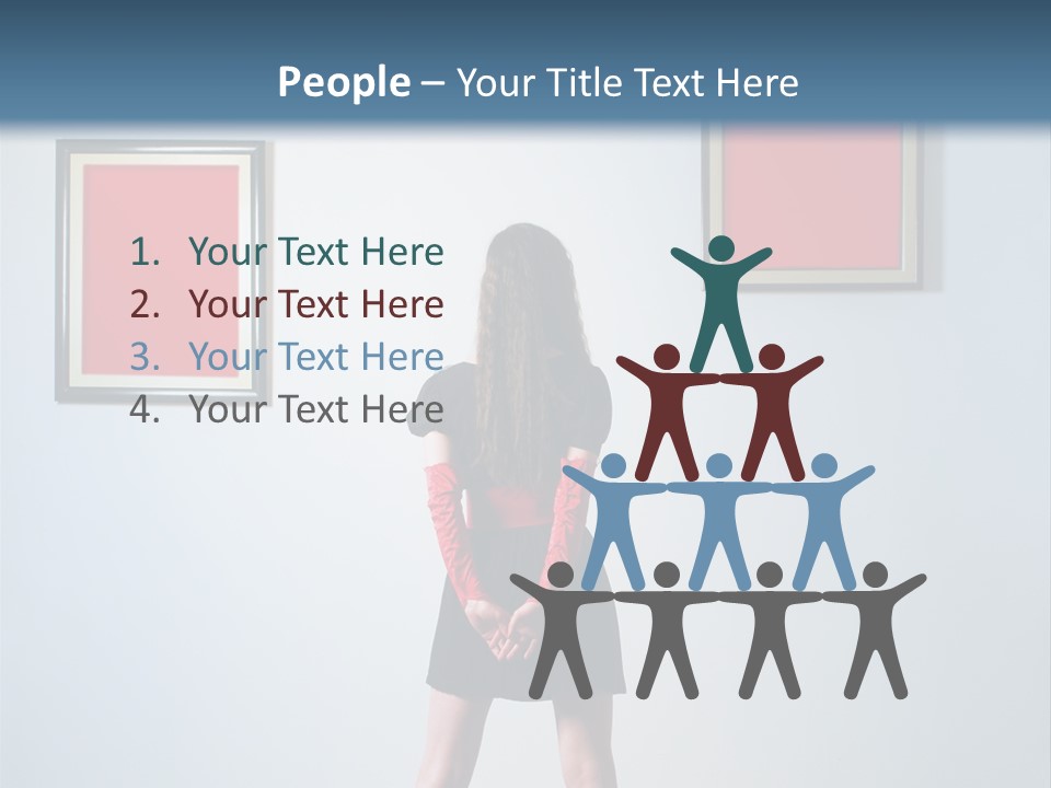 Contemplation Standing Paintings PowerPoint Template