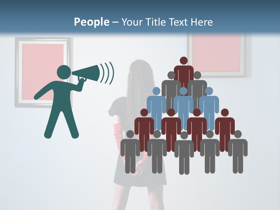 Contemplation Standing Paintings PowerPoint Template