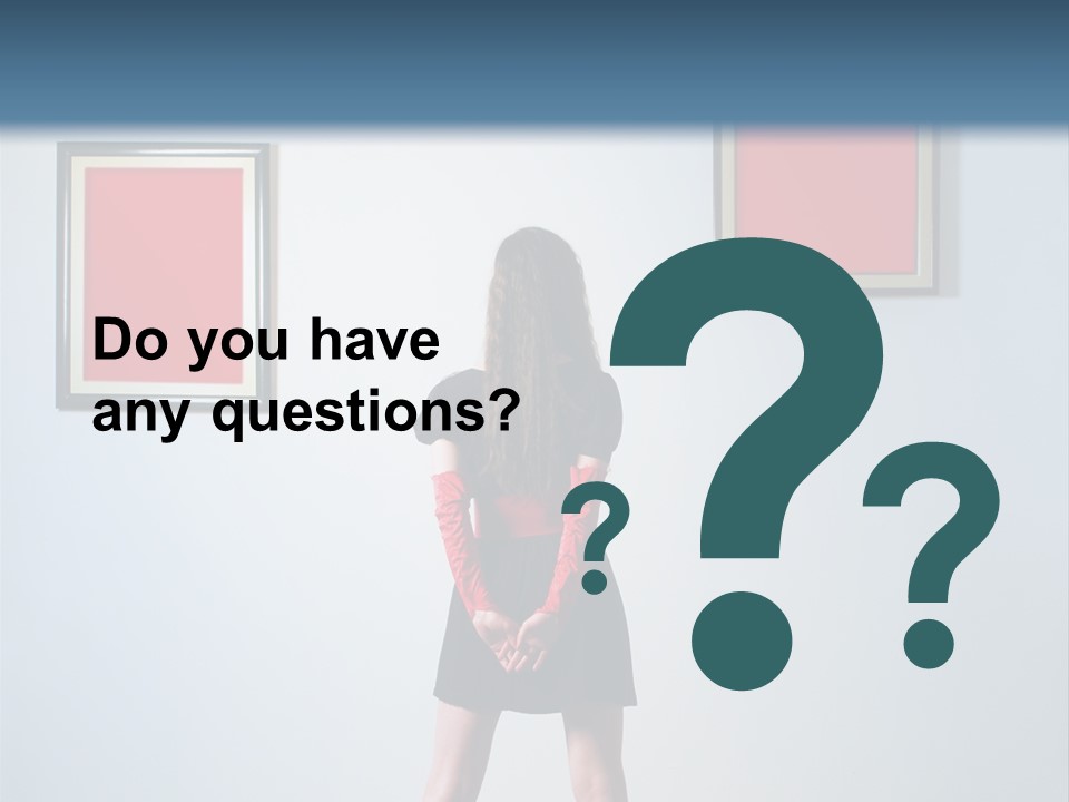 Contemplation Standing Paintings PowerPoint Template